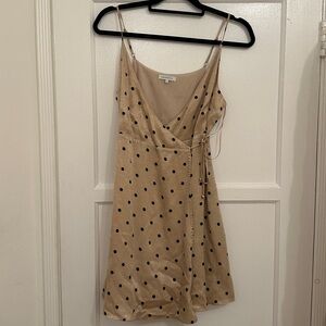 Polka Dot Wrap Dress Champagne Color NYE